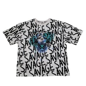South Pole AOP Savage Tiger Graphic Tee Womens Size 4X